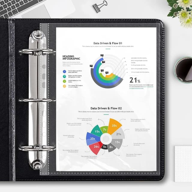Thumbnail 6 de Atoke 200-pack A4 Punched Pockets (60 micron) clear binder sleeves