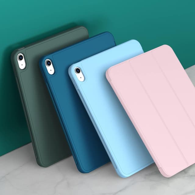 Detalle 2 de iMieet iPad (A16) Case for 11-inch 2025 & iPad 10th Gen (10.9-inch 2022) with Pencil Holder, Auto Wake/Sleep (Pink)