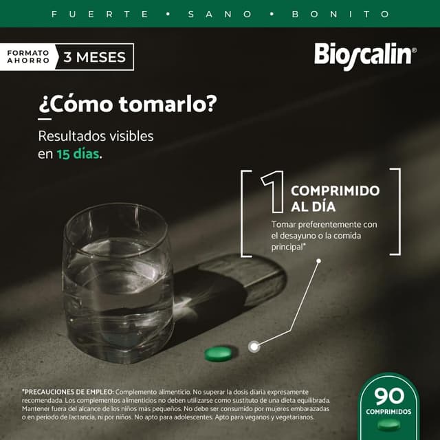Thumbnail 4 de Bioscalin NOVA·Genina 90 comprimidos Biotina y Zinc