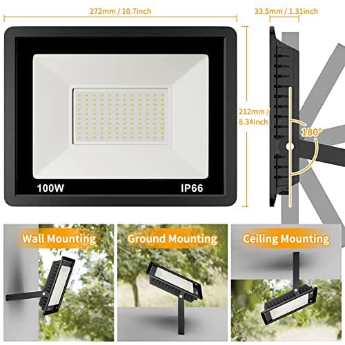 Thumbnail 5 de JESLED Foco LED Exterior 100W 🌟 IP66, 2 piezas