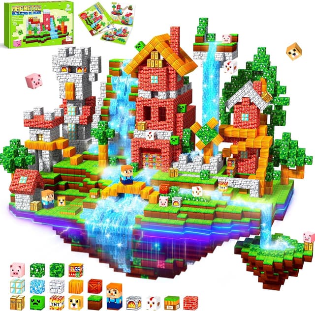 Detalle de COOLJOYA Magnetbausteine 150 Teile Magnetspielzeug 🧩