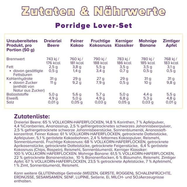 Thumbnail 1 de 3Bears Porridge Lover‑Set 6x400g