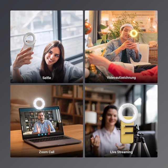 Thumbnail 6 de NEEWER Entry Level Version 3,74" Handy Selfie Ringlicht (clip-on) für iPhone & iPad, 60 LEDs, N28