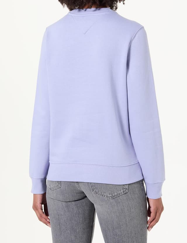 Detalle de Tommy Jeans donna pullover girocollo in felpa con bandierina ricamata