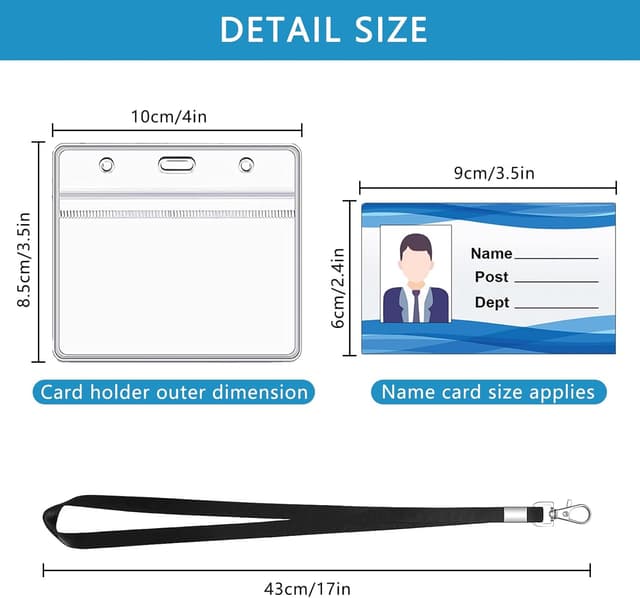 Detalle de XHDA lanyards with card holders, 45 cm