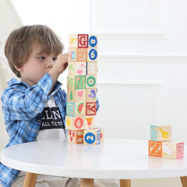 Thumbnail 6 de Jacootoys 36PCS Wooden ABC & Number Blocks Set (Age 3+) Montessori learning toy