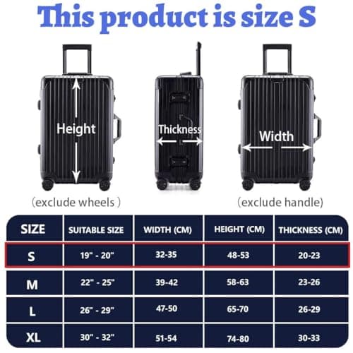 Detalle 2 de COYUN funda elástica para maleta grande (18-21 pulgadas) azul, protección antipolvo y contra arañazos