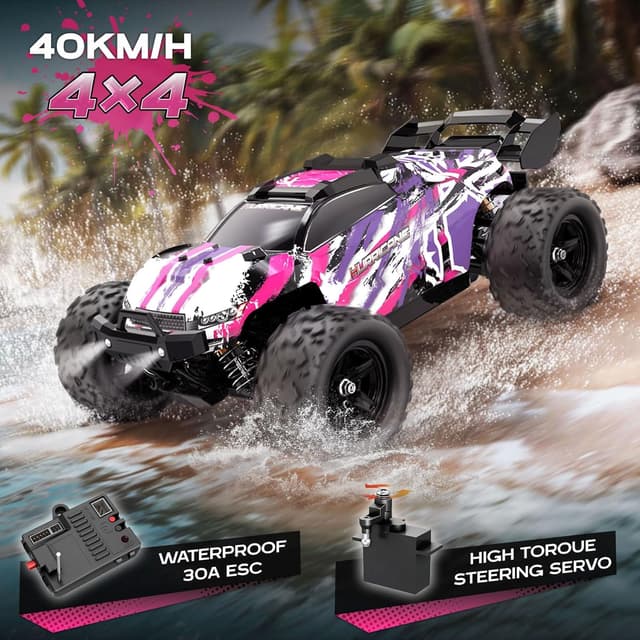 Detalle de YESHIN Voiture télécommandée 1:18 tout-terrain (40+ km/h) – Réplique RC détaillée, résistante à l’eau
