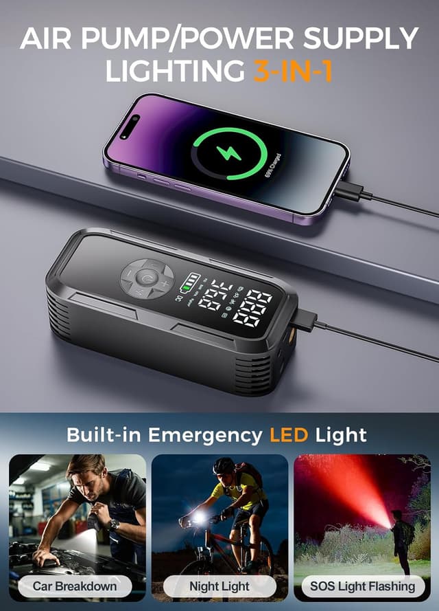 Thumbnail 5 de Y51 Tire Inflator 150 PSI cordless air pump