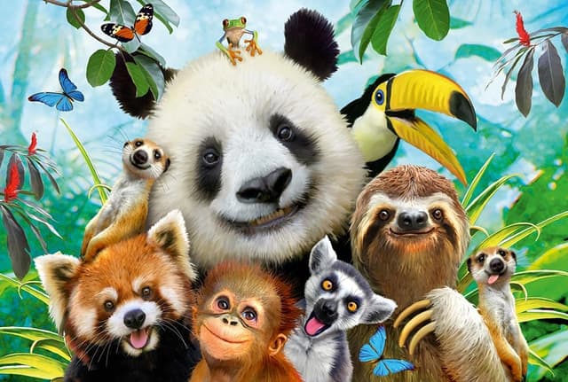 Detalle de Puzzle animaux 200 pièces 43,2x29,1