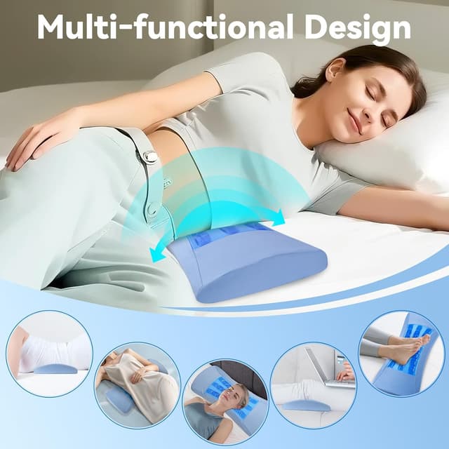 Detalle 1 de Qutool Lendenkissen mit Kühl-Gel, Blau