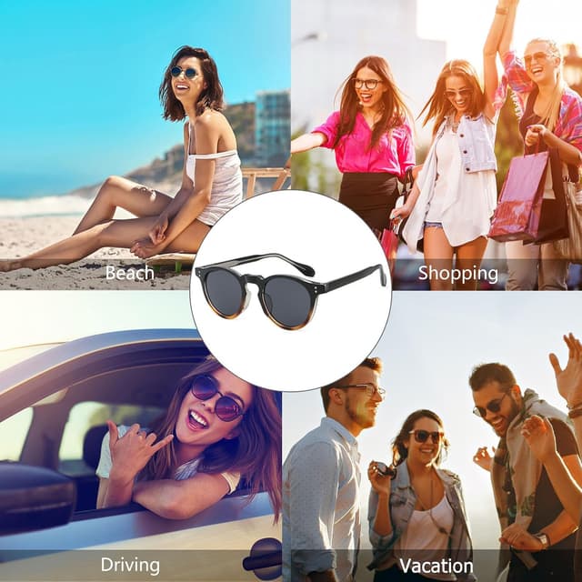 Thumbnail 4 de YAMEIZE Gafas sol redondas Vintage UV400