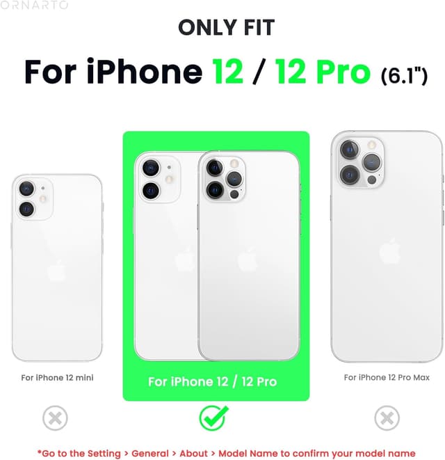 Detalle 2 de ORNARTO iPhone 12 Slim Silicone Case 6.1-inch