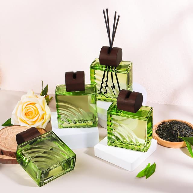 Detalle de DIUFJAG 200 ml Darjeeling Tea diffusore per ambienti con 8 bacchette aromatiche