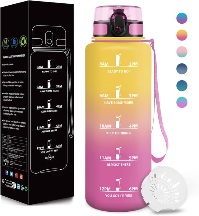 Imagen de Motswedi Gourde 1500ml Sans BPA jaune&rose en OfertitasTOP