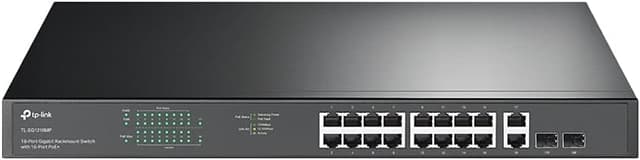Detalle de TP-Link TL-SG1218MP 18-Port Gigabit PoE+ Switch with 250W PoE Budget, 2 Uplink Gigabit + 2 Combo SFP Slots