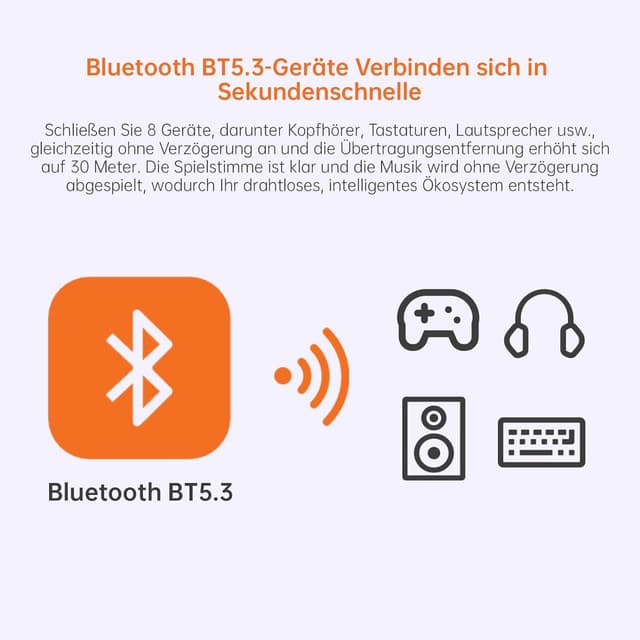 Detalle de PLERY 2-in-1 WLAN-Stick für PC (WiFi 6 AX900 + Bluetooth 5.3) USB-Adapter, Dualband 2,4/5 GHz, WPA3, mit 2x 6dBi-Antennen