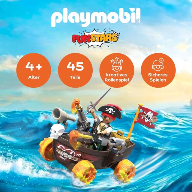 Thumbnail 1 de PLAYMOBIL Rasendes Piratenboot ab 4