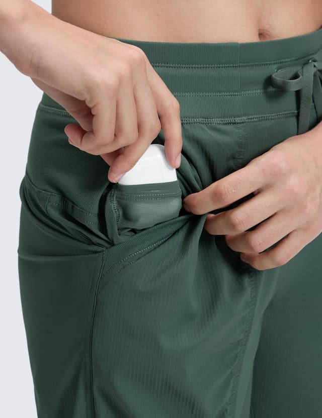 Detalle de Pantaloni atletici CRZ YOGA da donna morbidi e affusolati con coulisse e tasche da viaggio