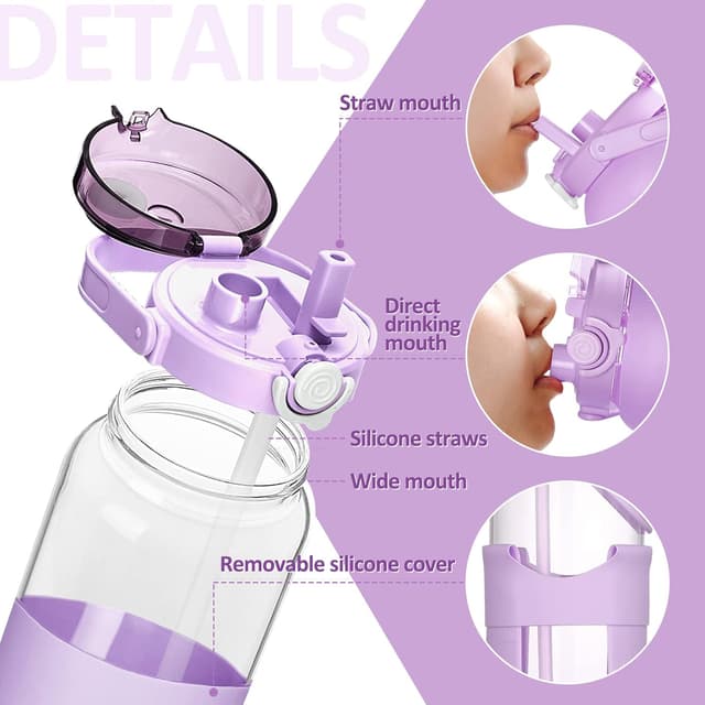 Thumbnail 2 de BLUEGO 2000ml Glas-Trinkflasche mit Strohhalm