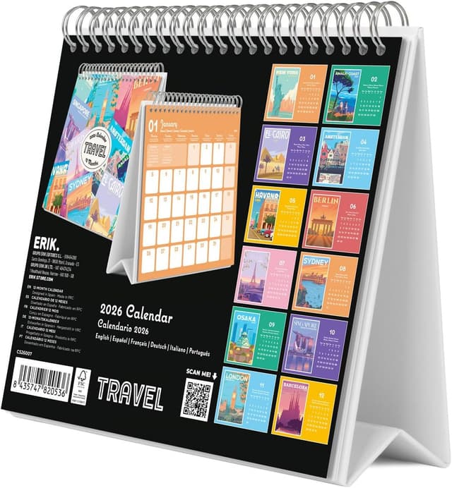 Detalle 2 de Grupo Erik Calendario sobremesa 2026 19,5 x 16,5 cm 🗓