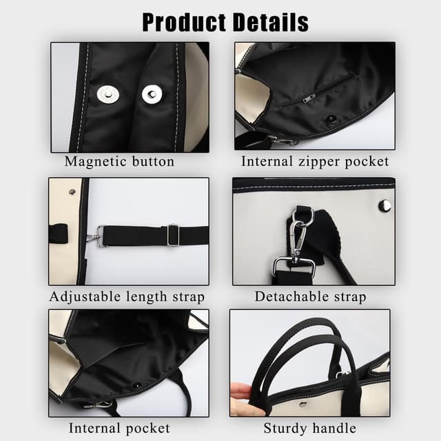 Detalle de PLITI Fourth Wing tote bag – Dragon Rider quote design for fans (soft canvas, waterproof coating)