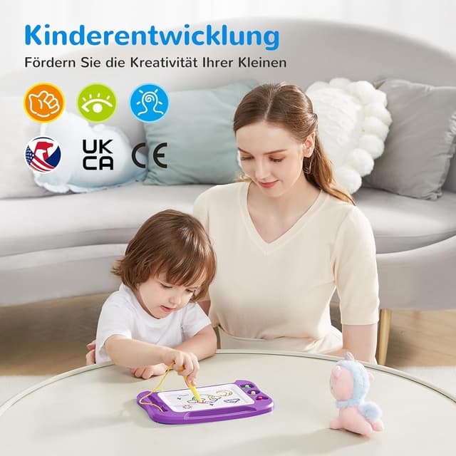 Thumbnail 2 de SGILE Große Magnetische Maltafel 42 × 32 cm Lila