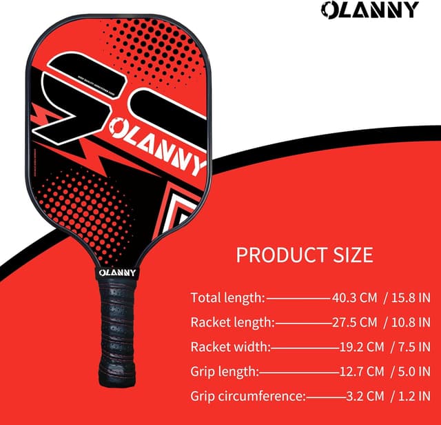 Thumbnail 3 de OLANNY Graphite Pickleball Paddles 4 🏓