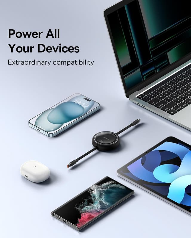 Thumbnail 5 de Baseus Cable USB C 100W Retráctil de Carga Rápida ⚡