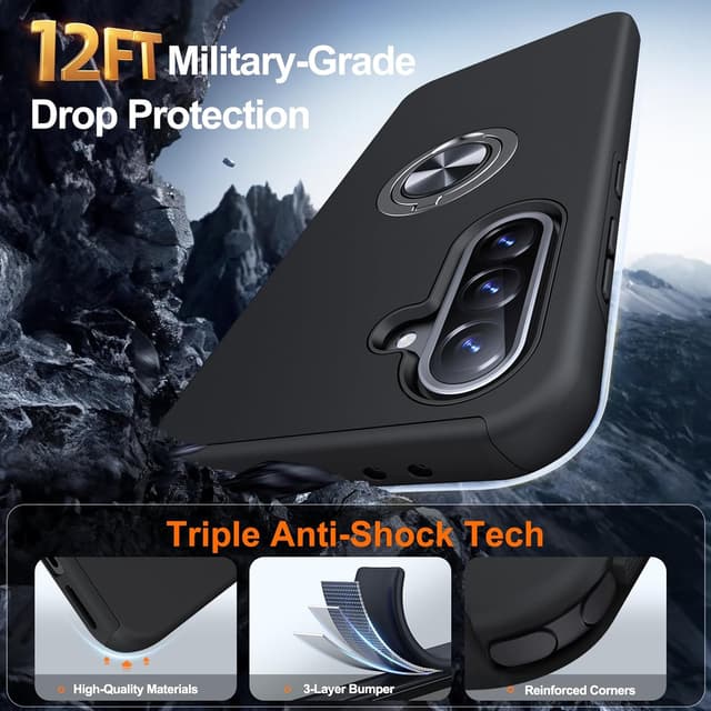 Detalle de AOUIA Samsung A36 5G case 360° stand