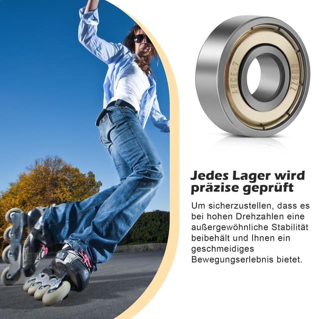 Thumbnail 4 de 50 Stück 608ZZ Kugellager 8x22x7 mm