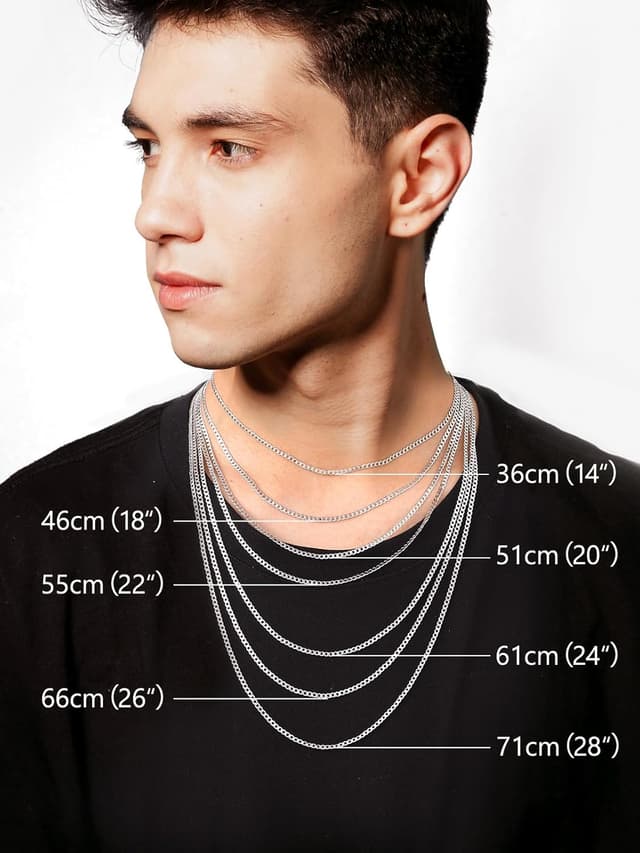 Detalle 2 de Silvora S925 Silber Kubanische Kette 3 mm