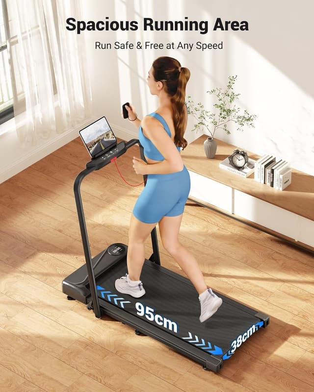 Detalle de THERUN Folding Treadmill 2.5HP 1-10KM/H