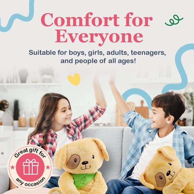 Detalle de Lilly's Love Dexter The Dog 5lb weighted plush