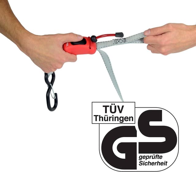 Detalle 2 de Master Lock 3313EURDAT Cinghie di Fissaggio con Moschettone Grigio 2,50 m