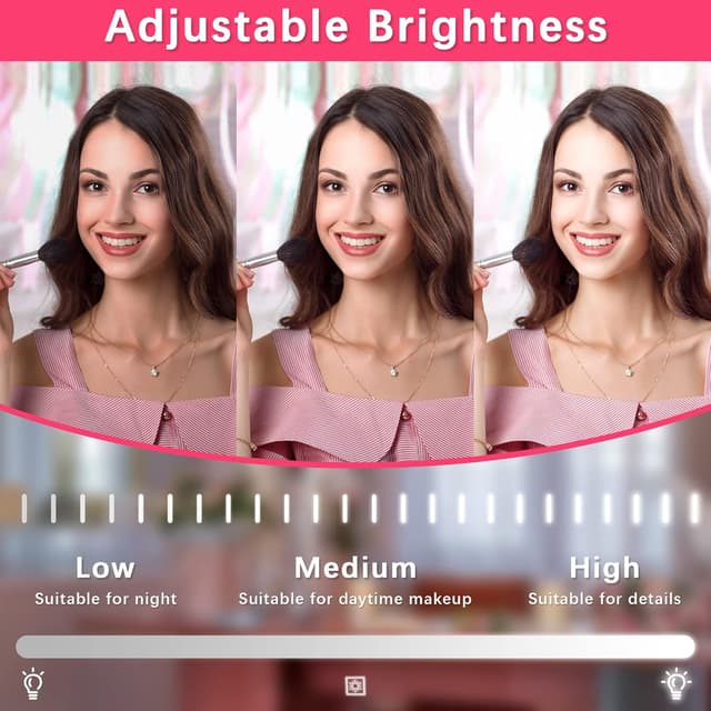 Thumbnail 3 de ROLOVE 22x17 Inch Lighted Vanity Mirror with LED lights 🪞