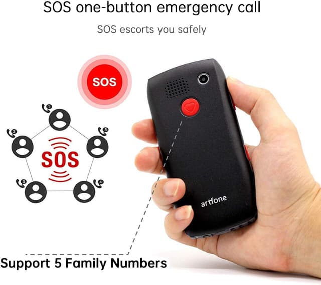 Detalle de artfone C1 Seniorenhandy mit 1400 mAh Akku