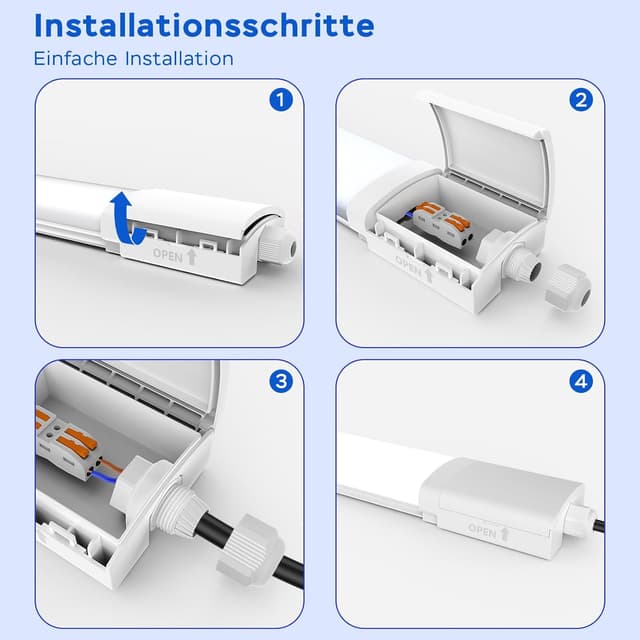 Detalle 2 de Amdelne LED Batten Light 4ft 120cm
