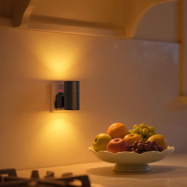 Detalle 2 de LOHAS-LED Amber Night Light (2 Pack) – Dimmable, Light Sensor, Warm 2000K Amber Glow