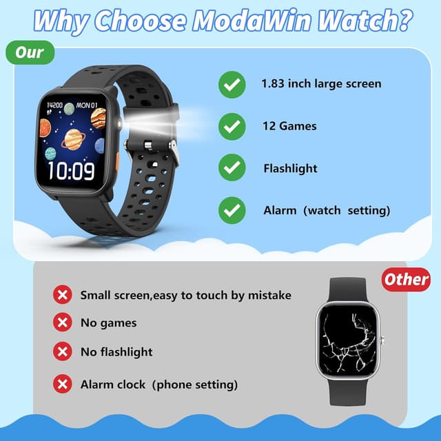 Thumbnail 5 de ModaWin Kids Smart Watch 1.83"