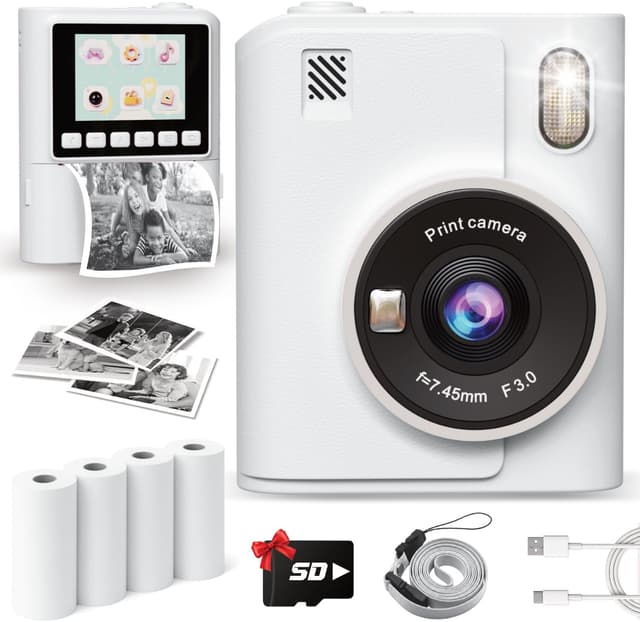 Thumbnail 6 de Instant Print Camera for Kids (1080P) — Portable Instant Digital Print Camera for Ages 4–10, Pink