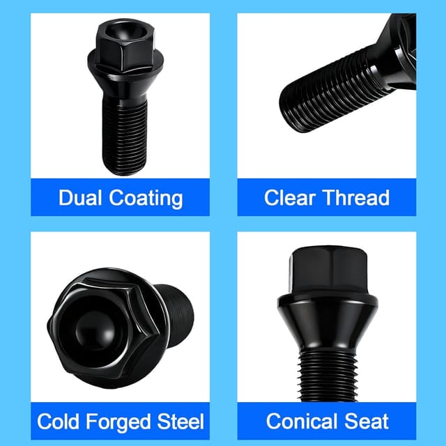 Thumbnail 3 de ERMWALR 20 Pcs M14x1.25 Wheel Bolts for BMW 🔩