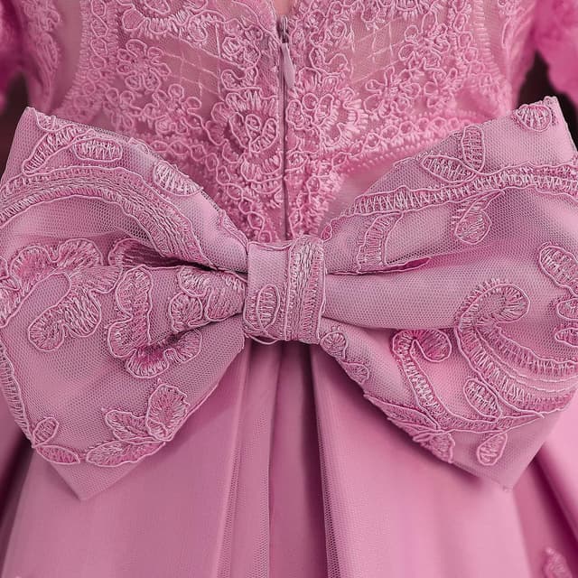 Detalle de NNJXD Baby Girl Princess Pageant & Christening Tutu Dress with Lace and Bow