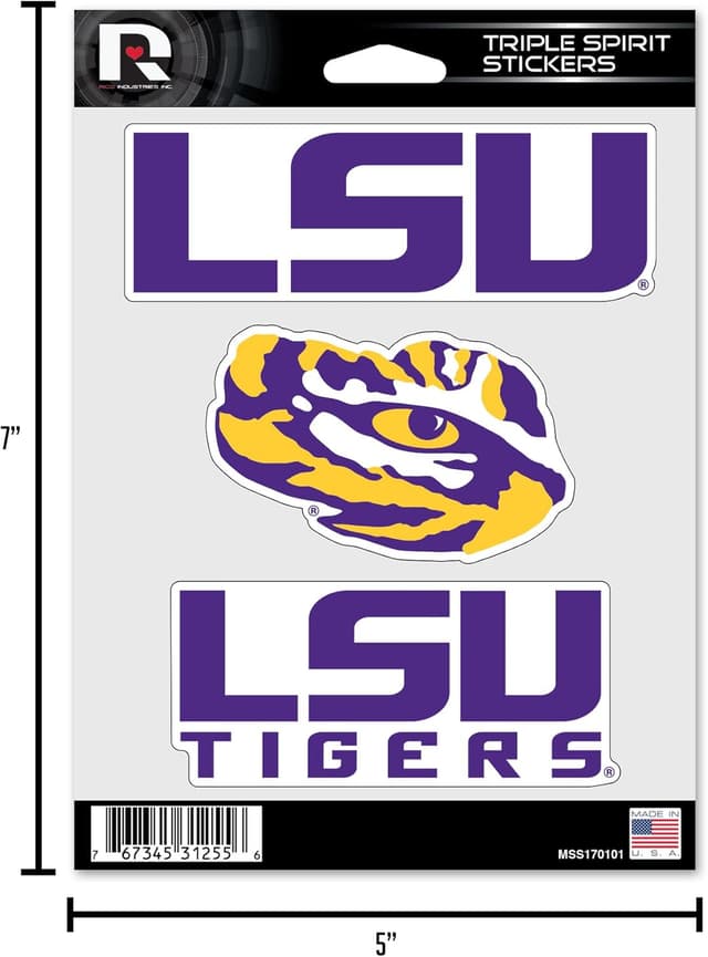 Detalle 2 de NFL Football Triple Spirit Stickers Triple Sticker Sheet (5 x 7-inch) for Team Pride