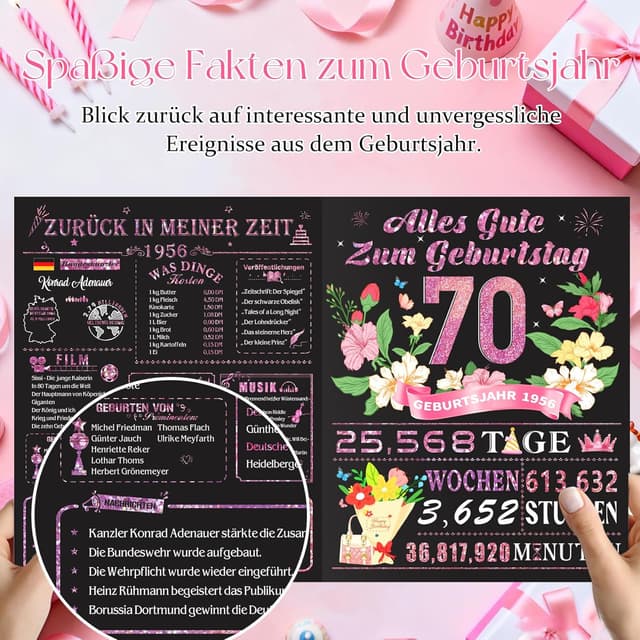 Detalle 2 de OLOSONG Geburtstagskarte 70 3D Pop-up