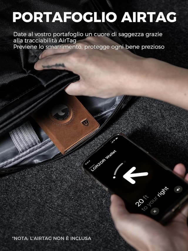 Thumbnail 6 de LORZOR Portafoglio Airtag Slim 10 carte