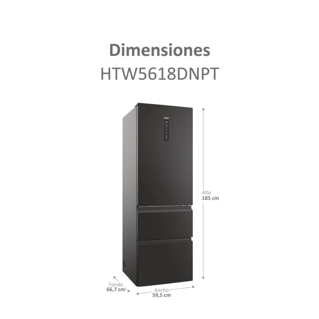 Detalle 2 de Haier HTW5618DNPT frigorífico combi No Frost