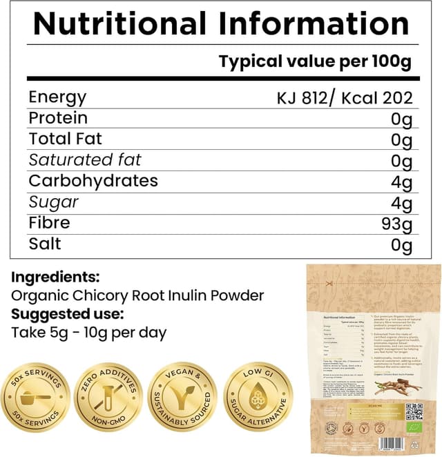 Thumbnail 4 de Inner Vitality Organic Inulin Powder 250g