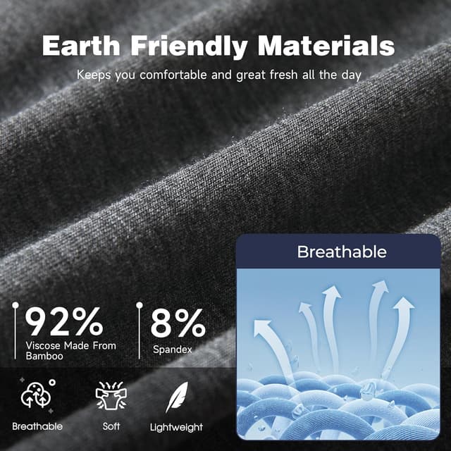 Thumbnail 4 de BAMBOO COOL Ultra ComfortSoft Boxer Briefs for Men 🩲