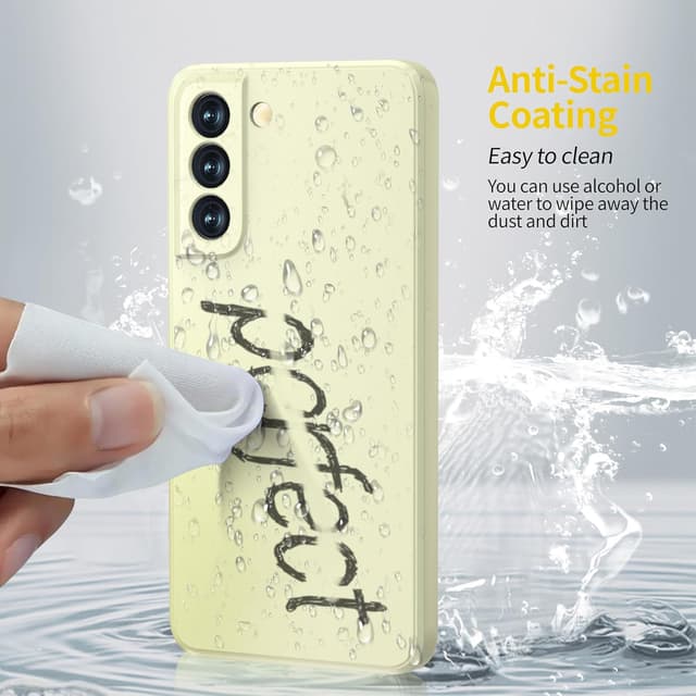 Detalle de Watana Hülle für Samsung Galaxy S21 FE 5G – Soft-Touch Silikon mit Mikrofaserfutter, weiß